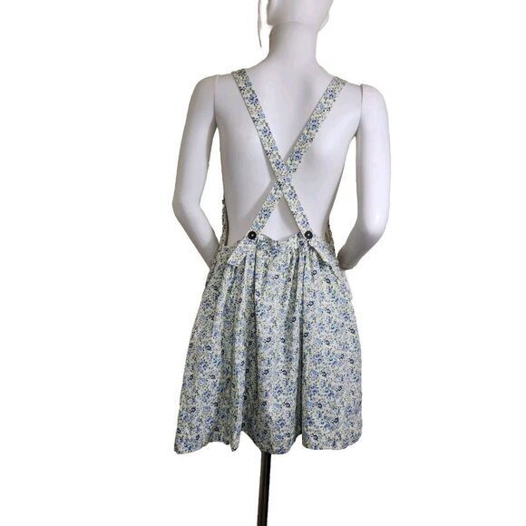 Free People Womens womens Size M Petunia Mini Dress Tea Combo Floral Green --21 - Picture 11 of 12